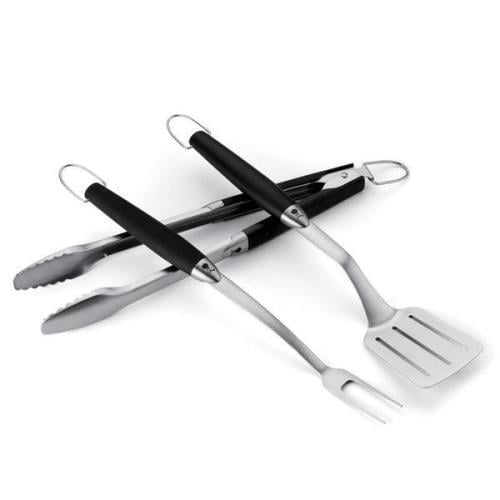 Weber 3-Piece Original Stainless Steel Grilling Tool Set Grill BBQ Tools Utensil